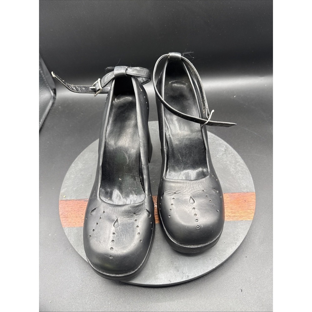 VTG Michelle K Chunky Platform Black Mary Jane Platform Shoes SZ  Goth Y2K HTF